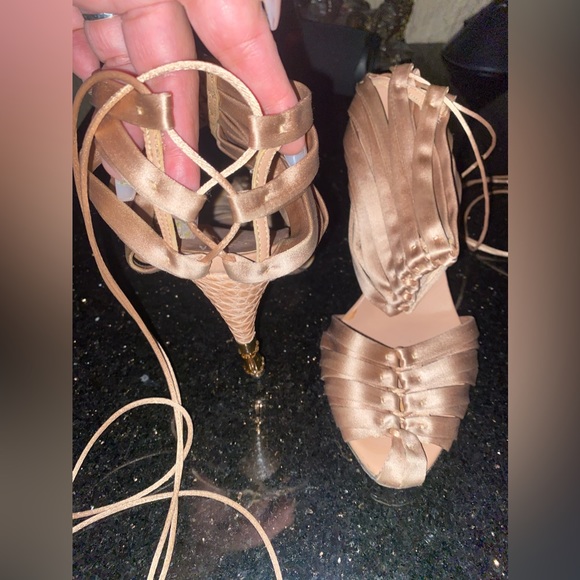 Tom Ford for Gucci satin strappy bamboo heels sz. 37.5C - Picture 13 of 16